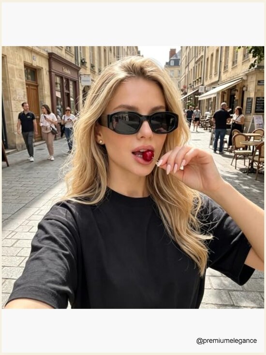 Retro Rectangle Sunglasses Y2K 90s Vintage Square Sun Glasses UV400 main image 5